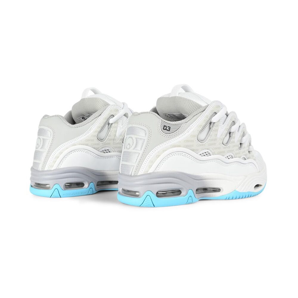 Osiris D3 2001 Skate Shoes - White/Grey/Baby Blue