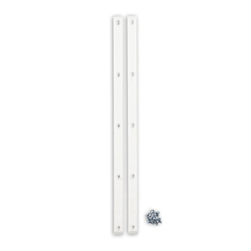 Pig Skateboard Rails (2 Pack) - White