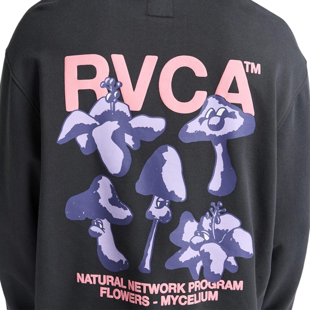 RVCA Natural Network Pullover Hoodie - Garage Blue