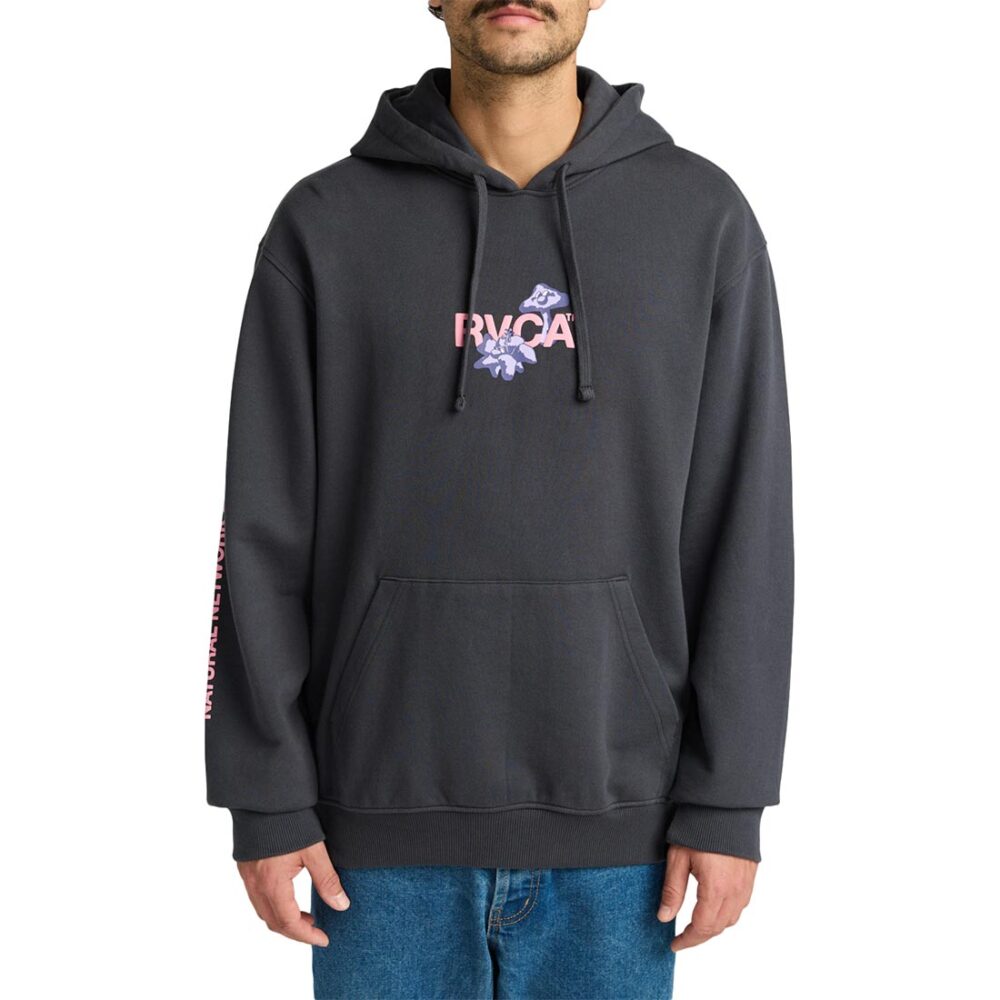 RVCA Natural Network Pullover Hoodie - Garage Blue