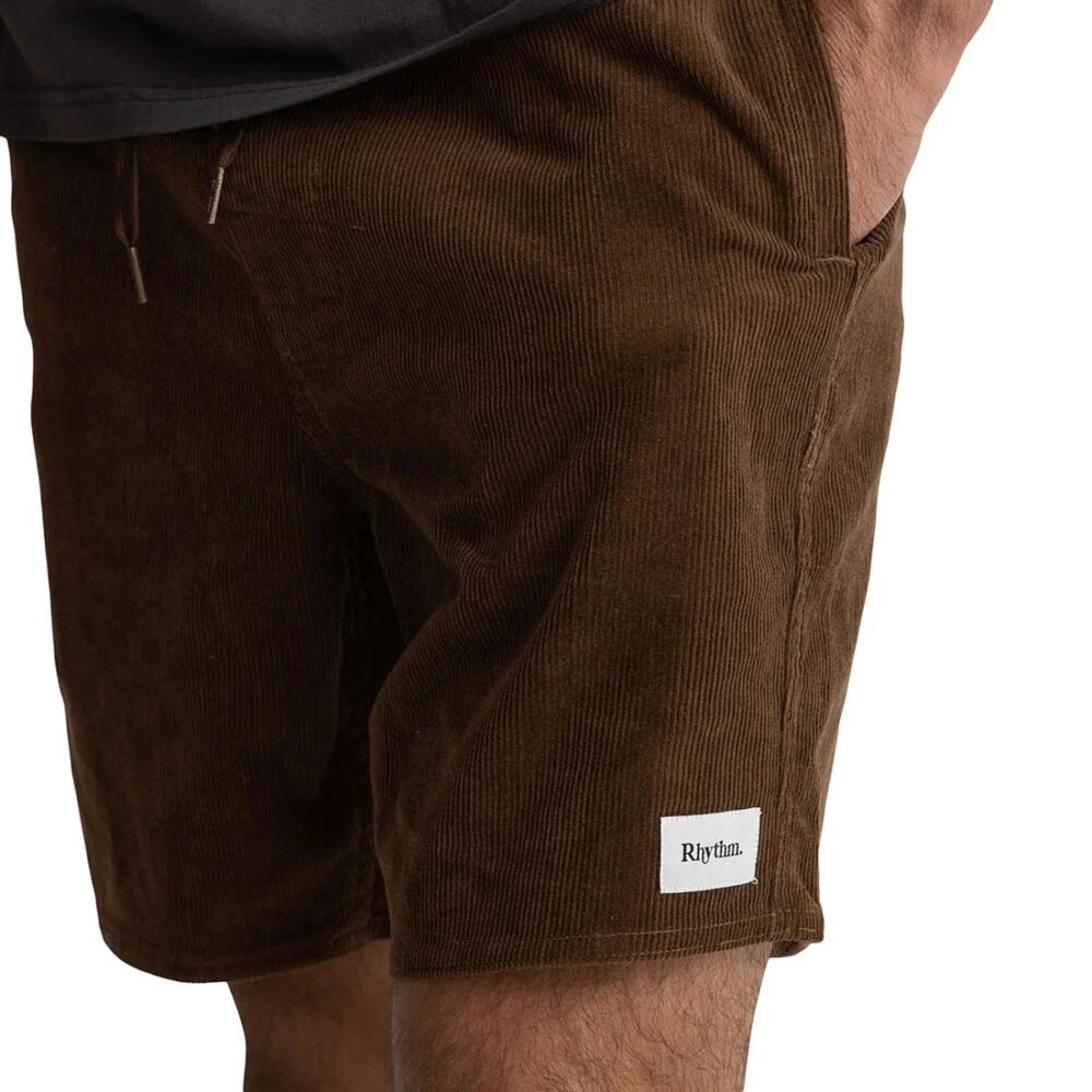 Rhythm Classic Cord Jam Walk Shorts - Chocolate (SP25)
