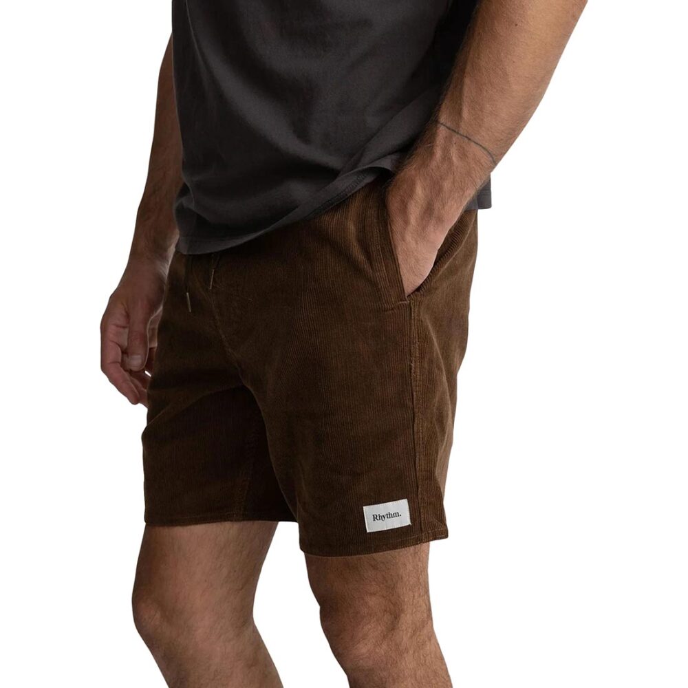 Rhythm Classic Cord Jam Walk Shorts - Chocolate (SP25)