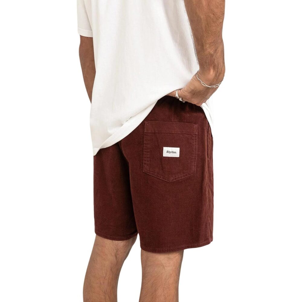 Rhythm Classic Cord Jam Walk Shorts - Merlot