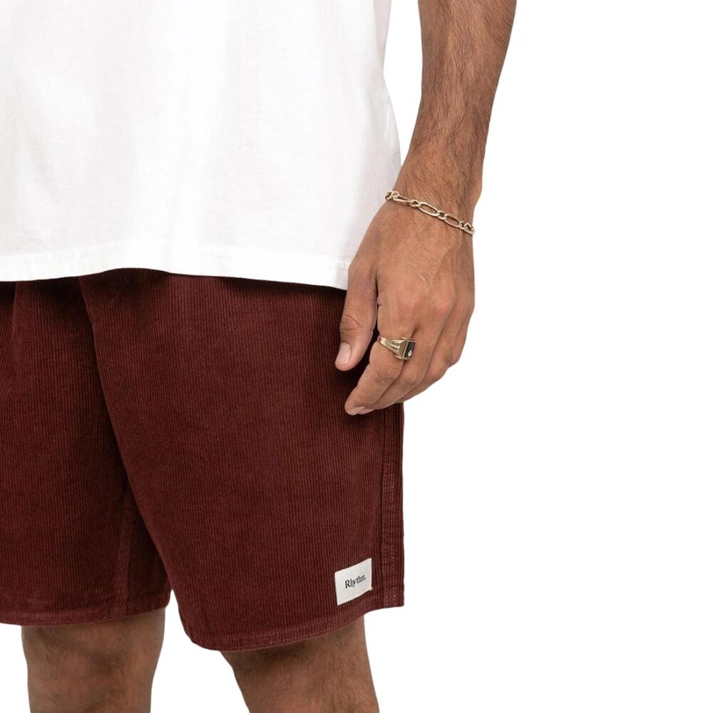 Rhythm Classic Cord Jam Walk Shorts - Merlot