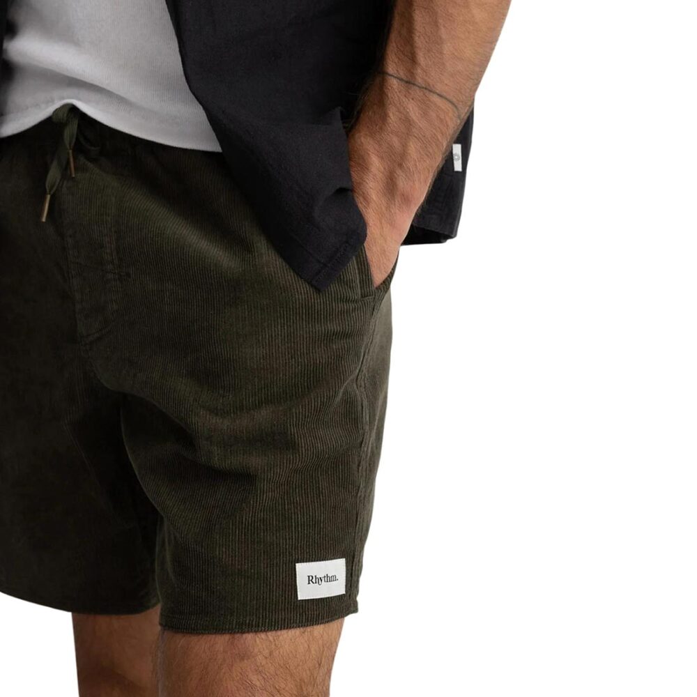 Rhythm Classic Cord Jam Walk Shorts - Olive (SP25)