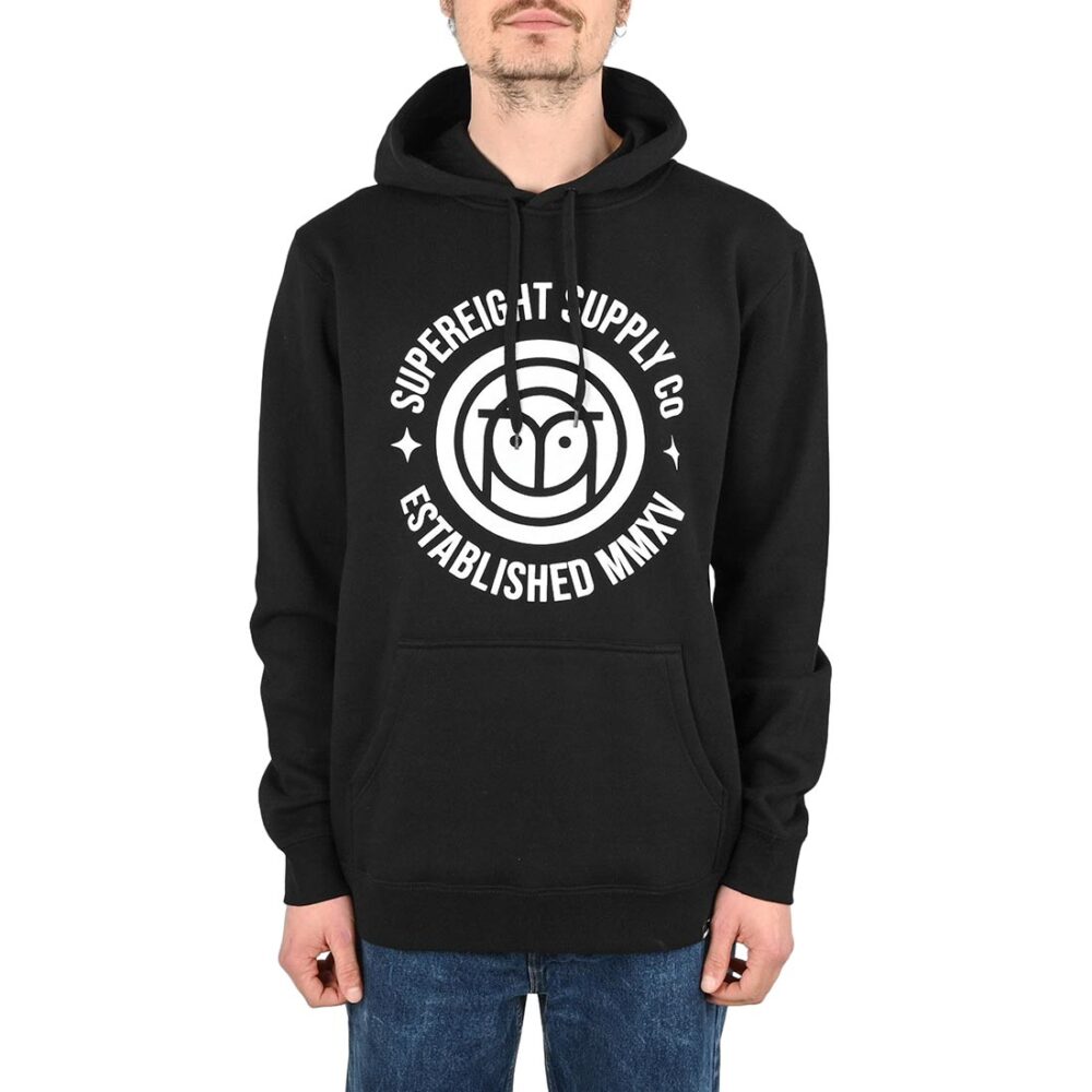 Supereight Supply Co Owl Pullover Hoodie - Black
