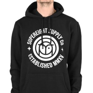 Supereight x Outwood Owl Pullover Hoodie - Black