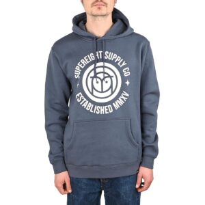 Supereight x Outwood Owl Pullover Hoodie - Mid Blue