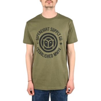 Supereight Supply Co Owl S/S T-Shirt - Dark Green