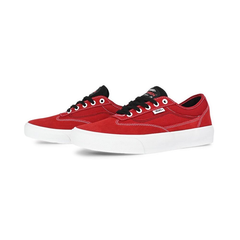Vans Curren Caples Skate Shoes - Red/White
