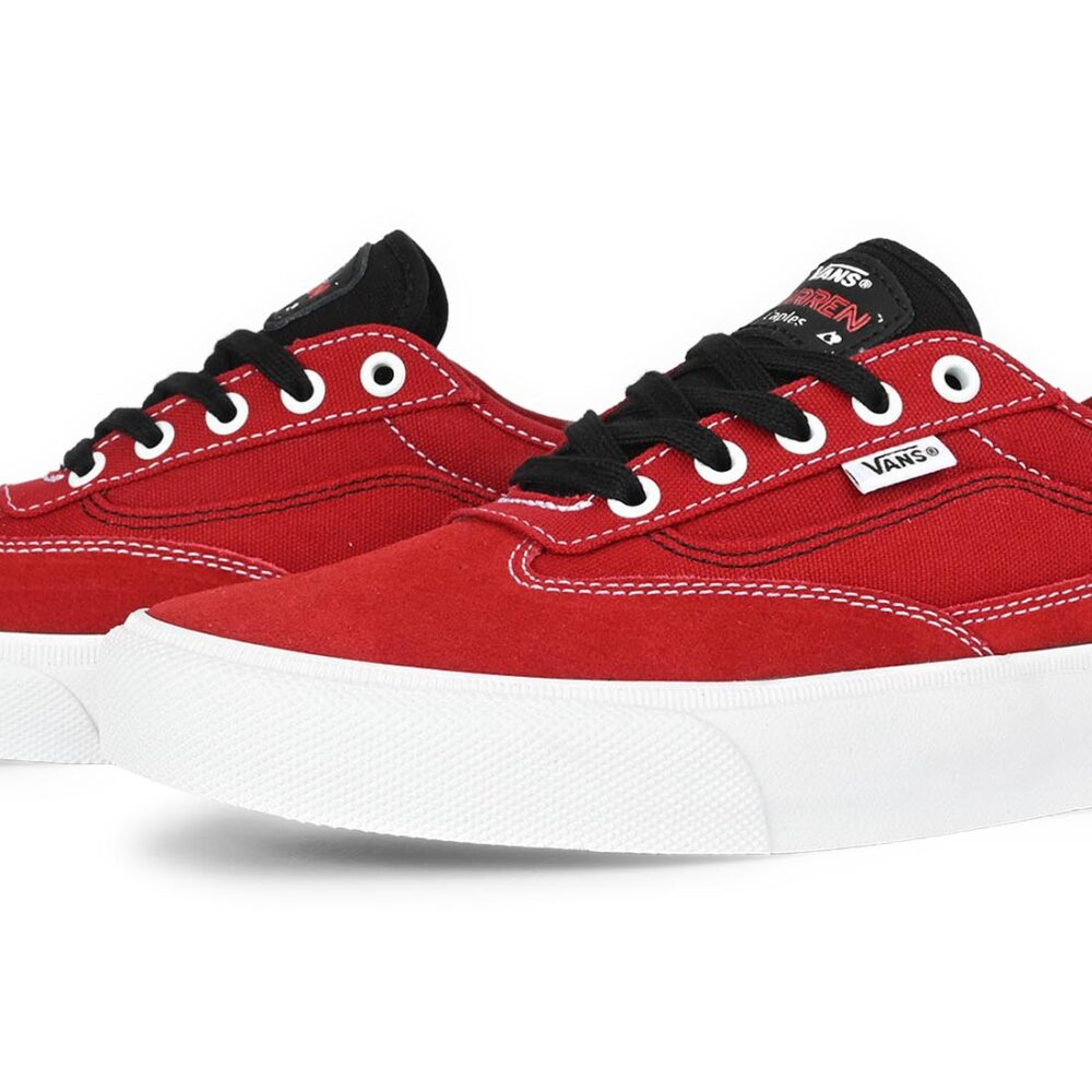 Vans Curren Caples Skate Shoes - Red/White