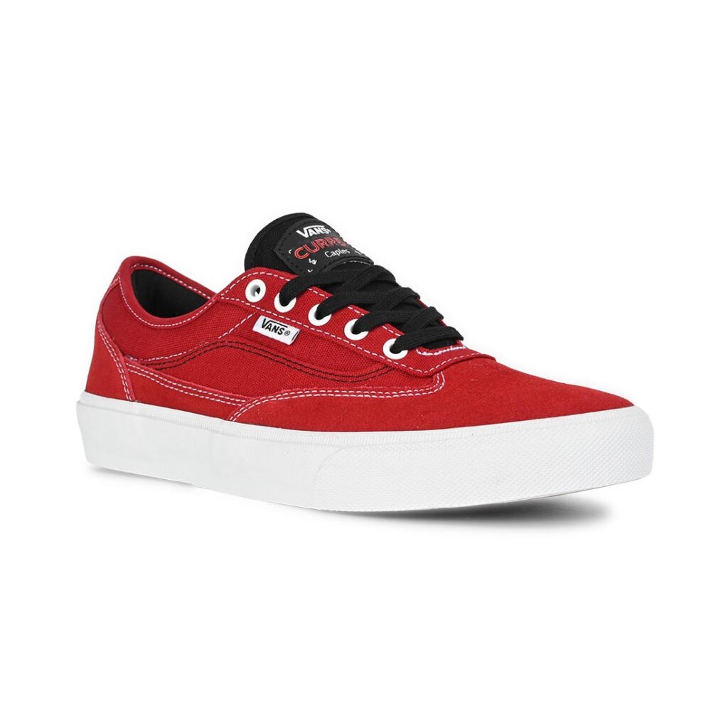 Vans Curren Caples Skate Shoes - Red/White