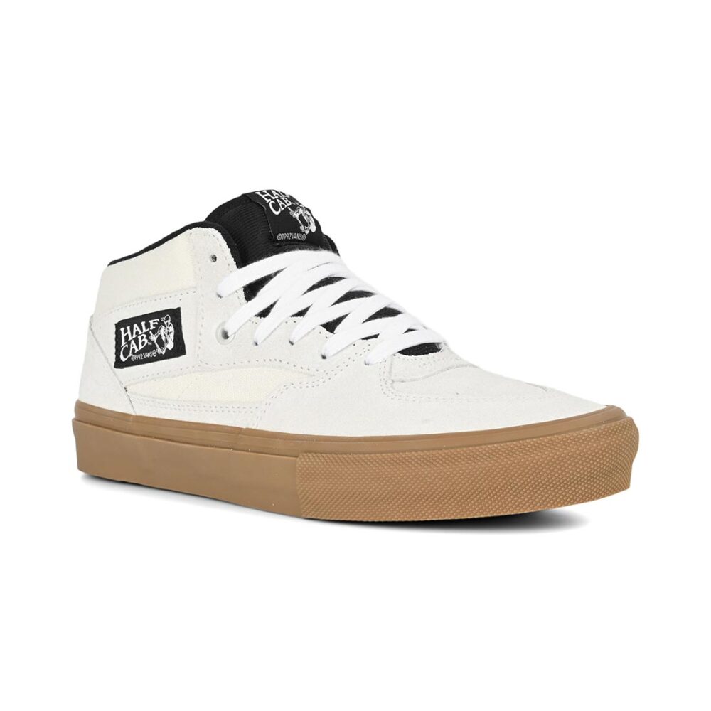 Vans Half Cab Skate Shoes - Antique White/Gum