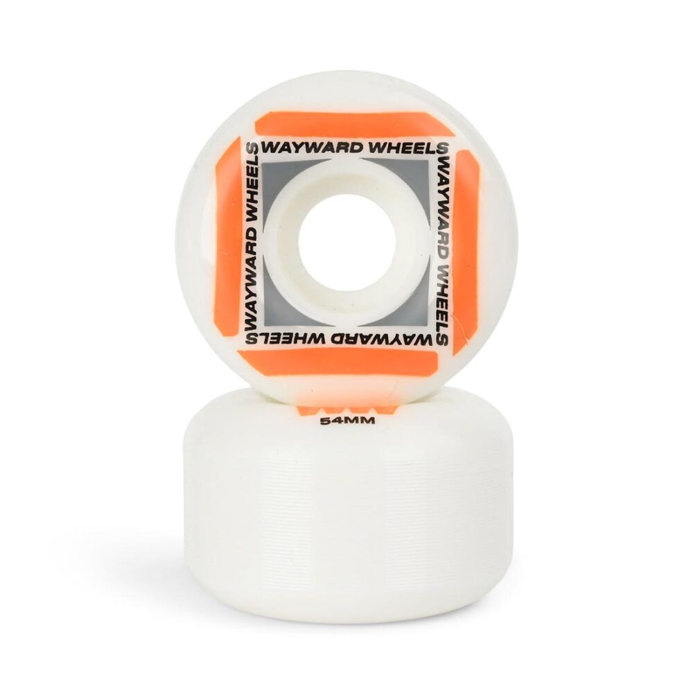 Wayward Waypoint Formula 54mm Skateboard Wheels - White/Orange