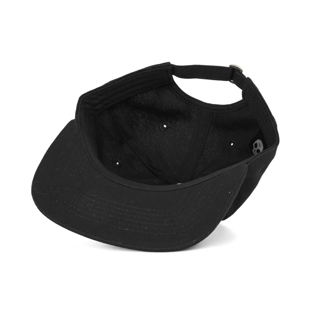 Zero Single Skull Strapback Cap - Black