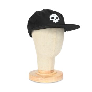 Zero Single Skull Strapback Cap - Black
