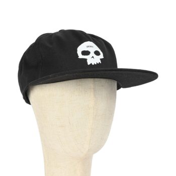 Zero Single Skull Strapback Cap - Black