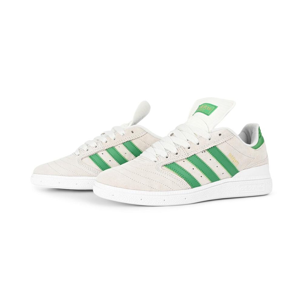 Adidas Busenitz Skate Shoes - Crystal White/Crystal White/Gold Metallic