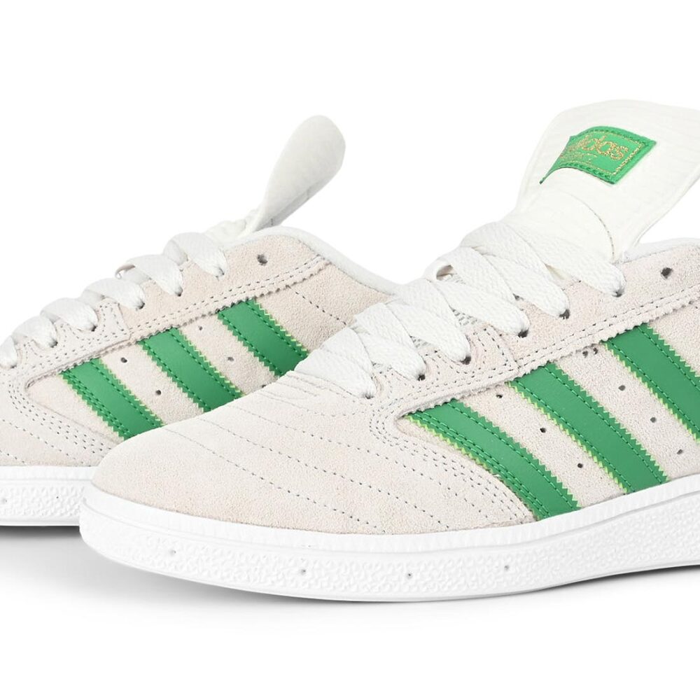 Adidas Busenitz Skate Shoes - Crystal White/Crystal White/Gold Metallic