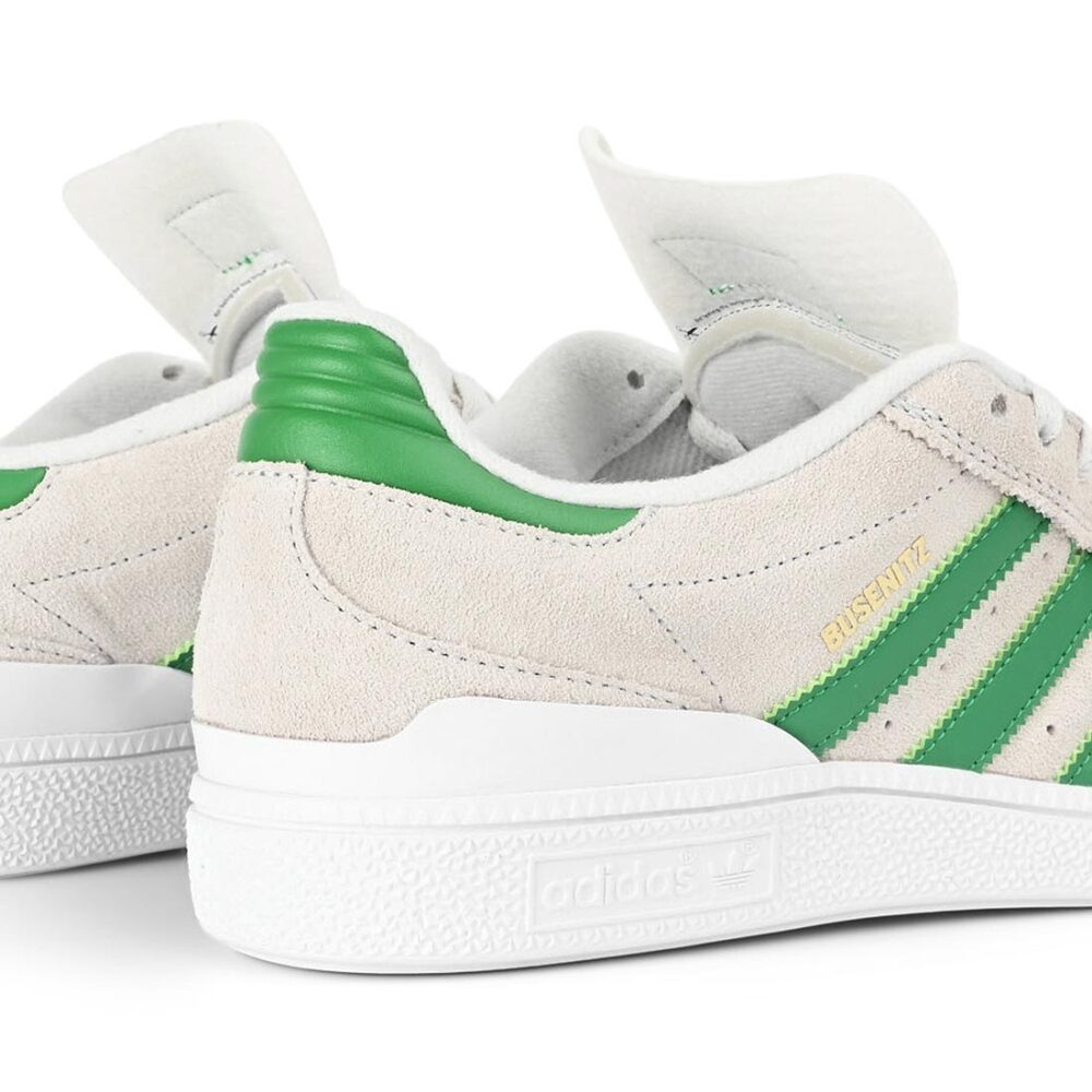 Adidas Busenitz Skate Shoes - Crystal White/Crystal White/Gold Metallic
