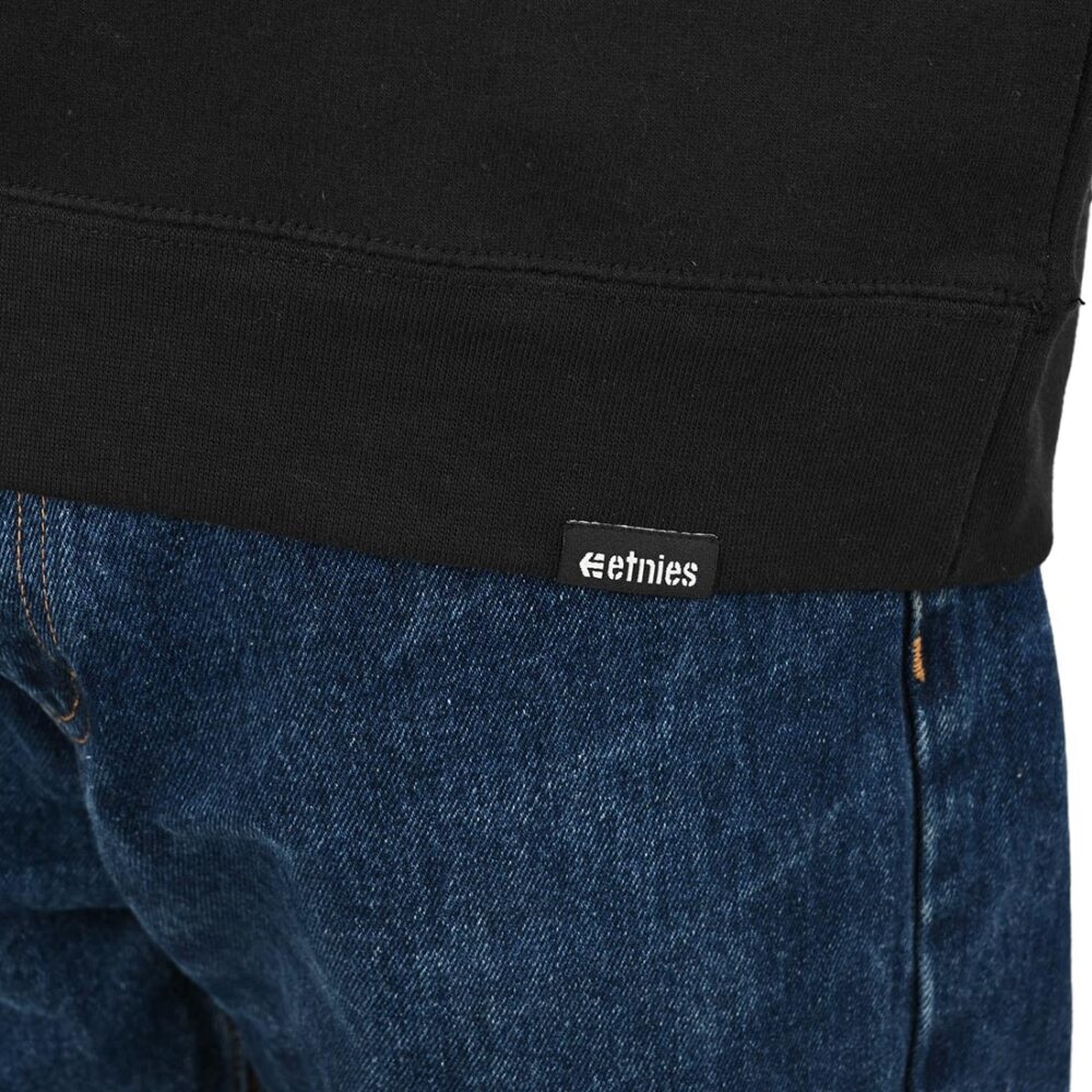 Etnies Corp Combo Pullover Crew Sweatshirt - Black/Yellow/White