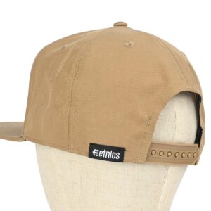 Etnies Corp Snapback Cap – Tan/Blue