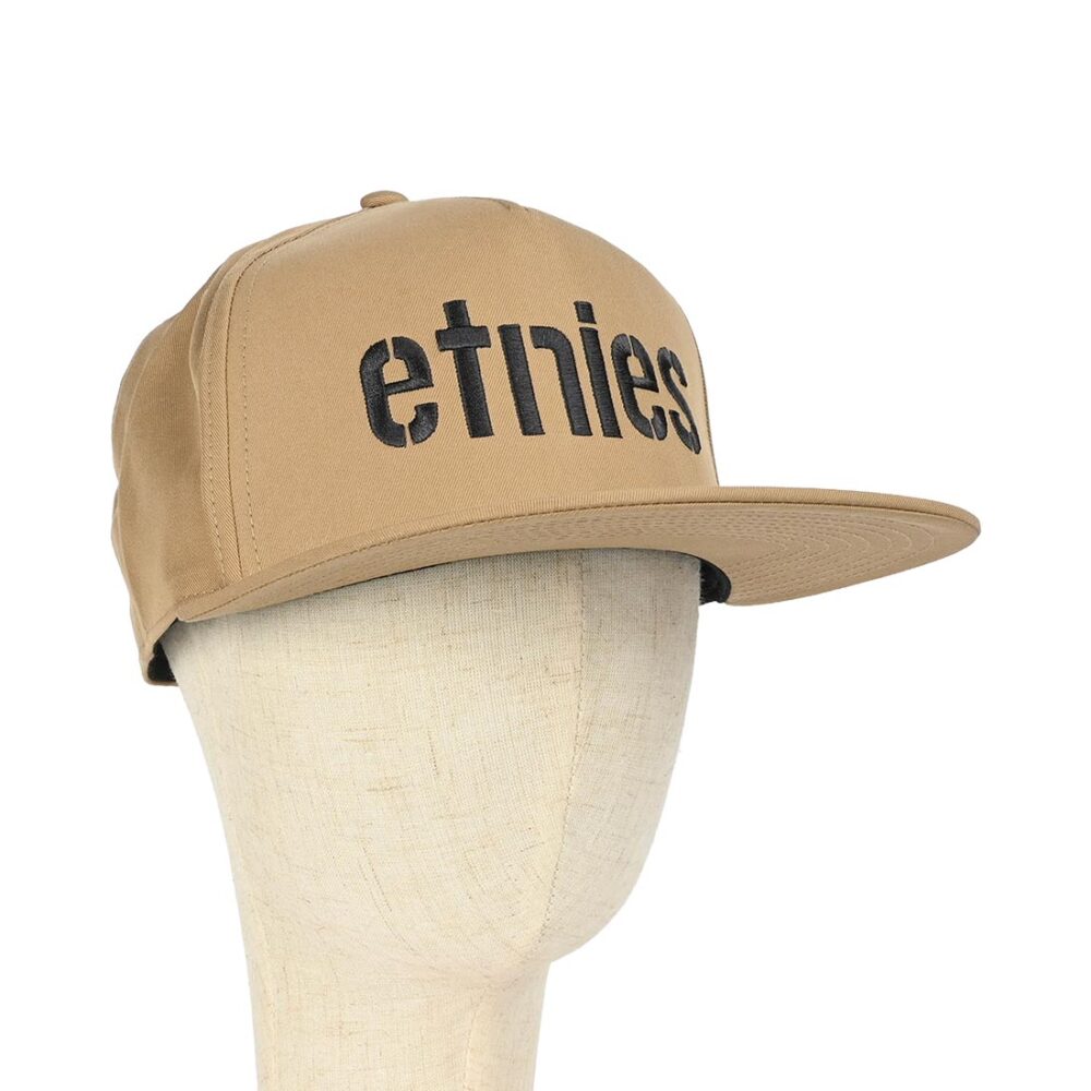 Etnies Corp Snapback Cap – Tan/Blue