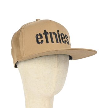Etnies Corp Snapback Cap – Tan/Blue