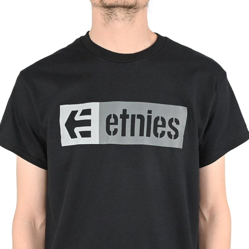 Etnies New Box S/S T-Shirt - Black/Grey/Grey