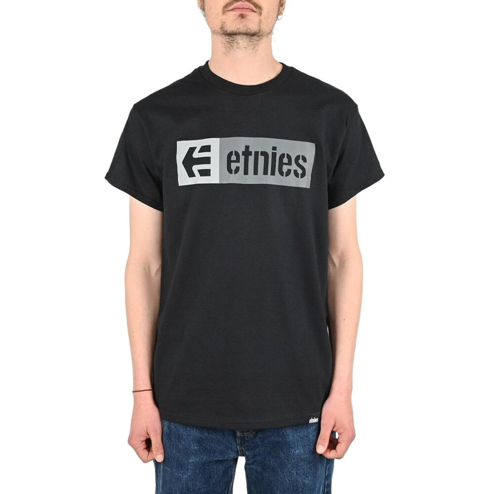 Etnies New Box S/S T-Shirt - Black/Grey/Grey