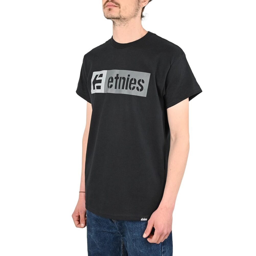 Etnies New Box S/S T-Shirt - Black/Grey/Grey