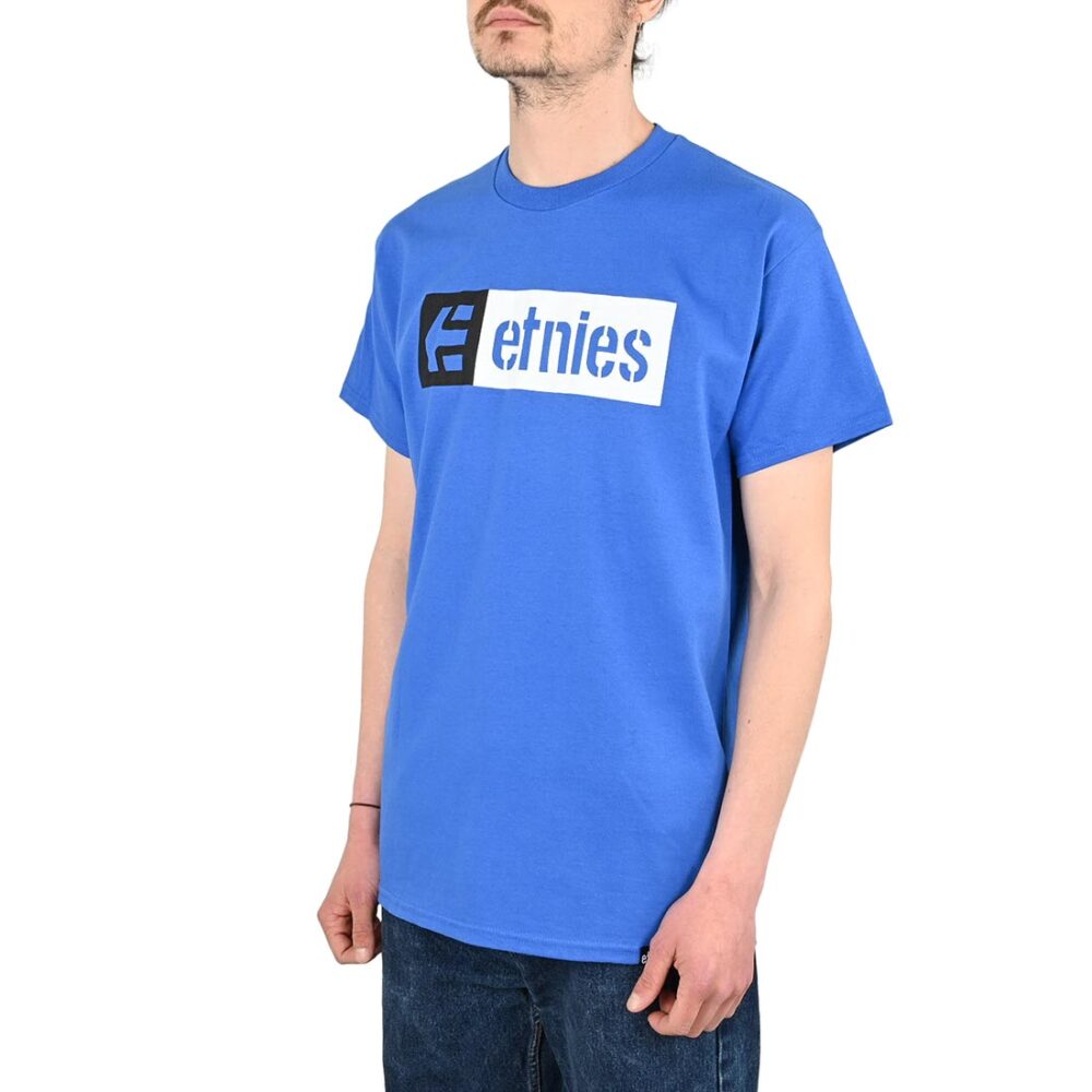 Etnies New Box S/S T-Shirt - Royal/Black/White