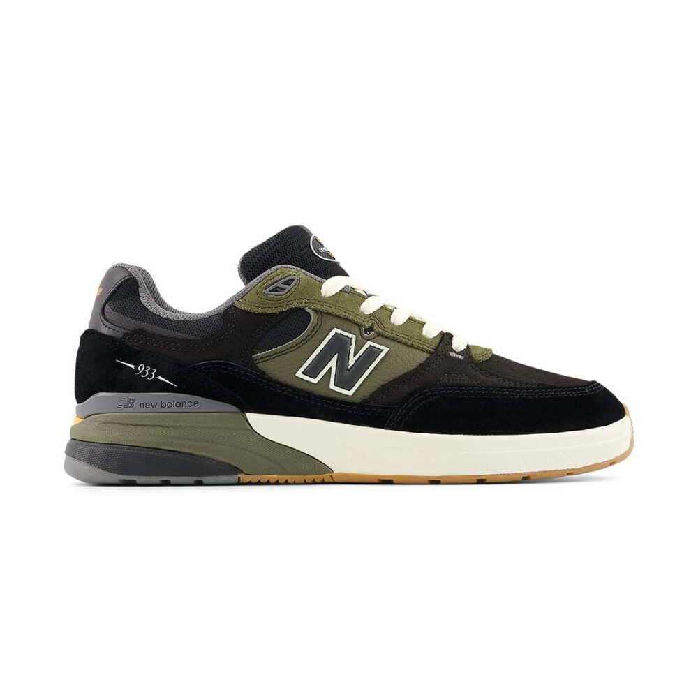 New Balance Numeric Reynolds 933 Skate Shoes - Black/Dark Olivine