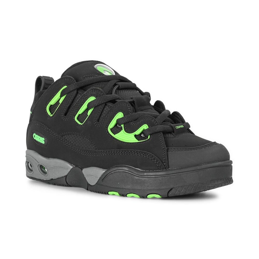 Osiris D3 E Skate Shoes - Black/Charcoal/Green