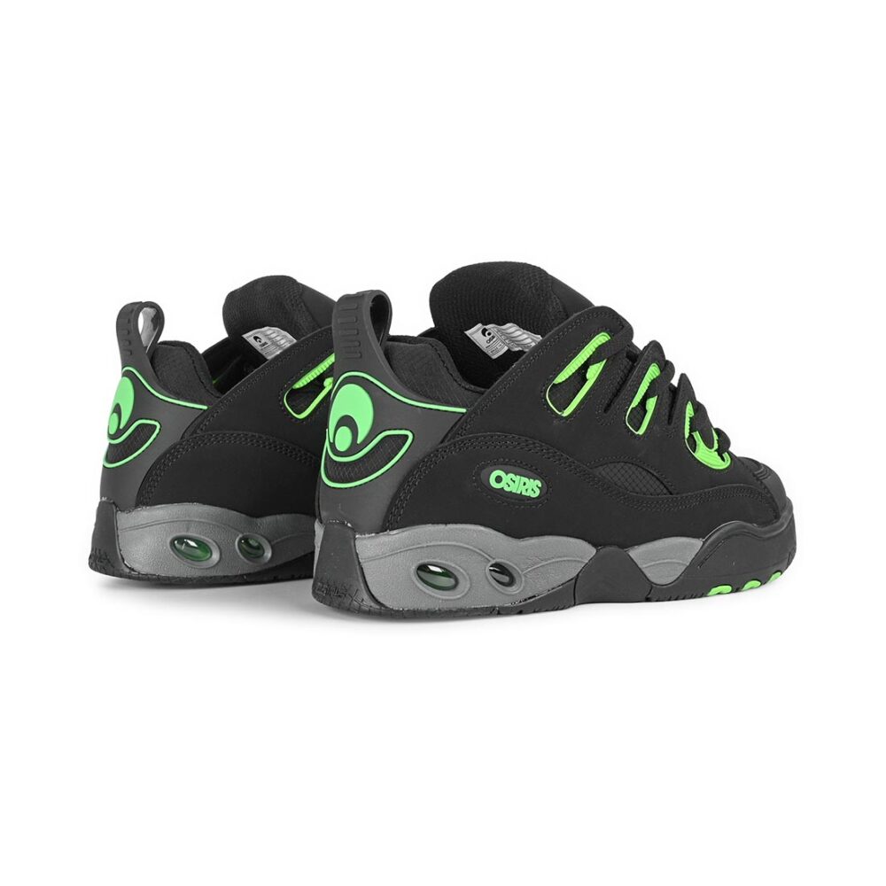 Osiris D3 E Skate Shoes - Black/Charcoal/Green