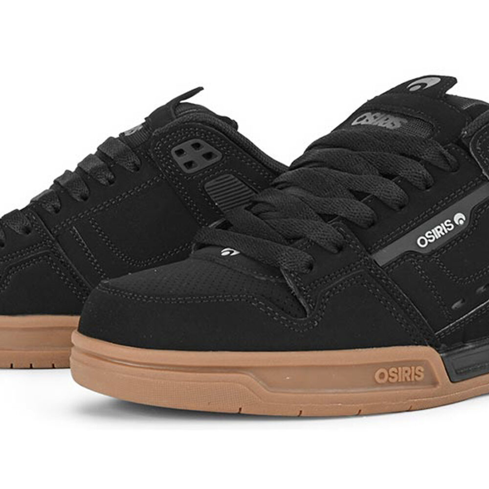 Osiris Peril Skate Shoes - Black/Black/Gum