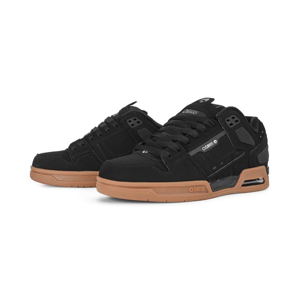 Osiris Peril Skate Shoes - Black/Black/Gum