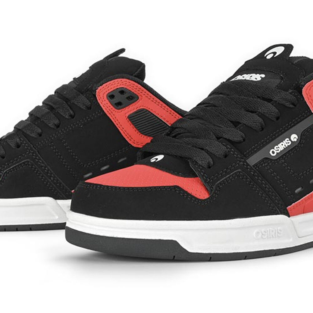 Osiris Peril Skate Shoes - Black/White/Red