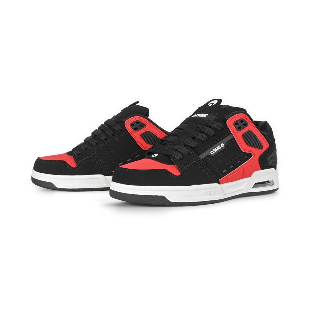 Osiris Peril Skate Shoes - Black/White/Red
