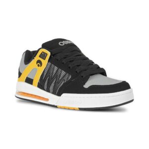 Osiris Pixel Skate Shoes - Black/Charcoal/Yellow
