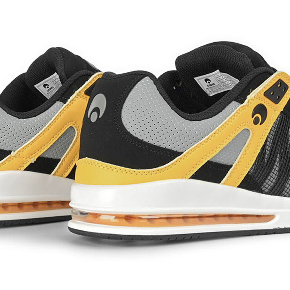 Osiris Pixel Skate Shoes - Black/Charcoal/Yellow