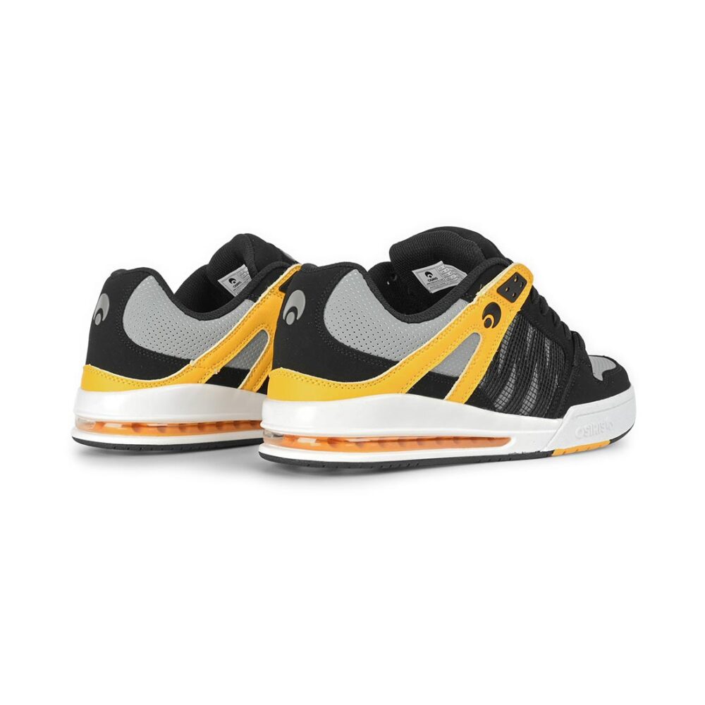 Osiris Pixel Skate Shoes - Black/Charcoal/Yellow