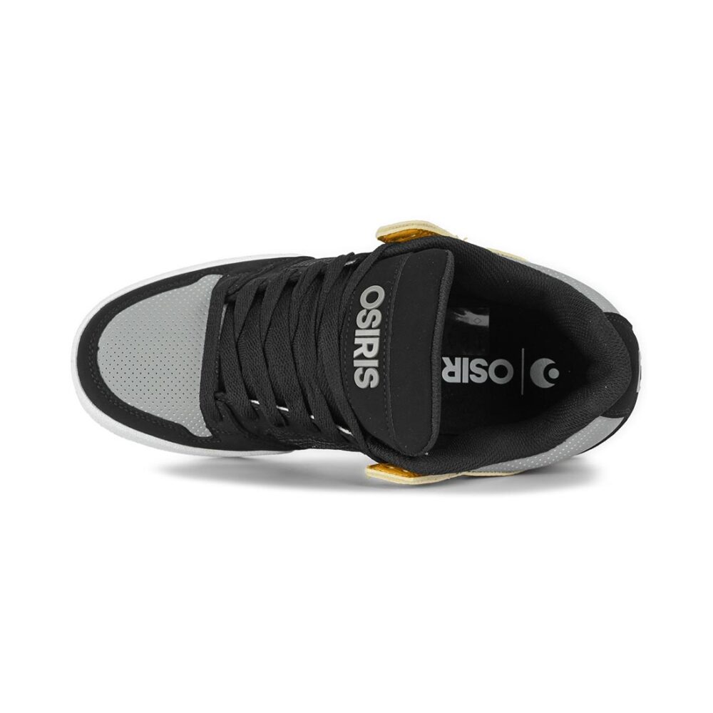 Osiris Pixel Skate Shoes - Black/Charcoal/Yellow