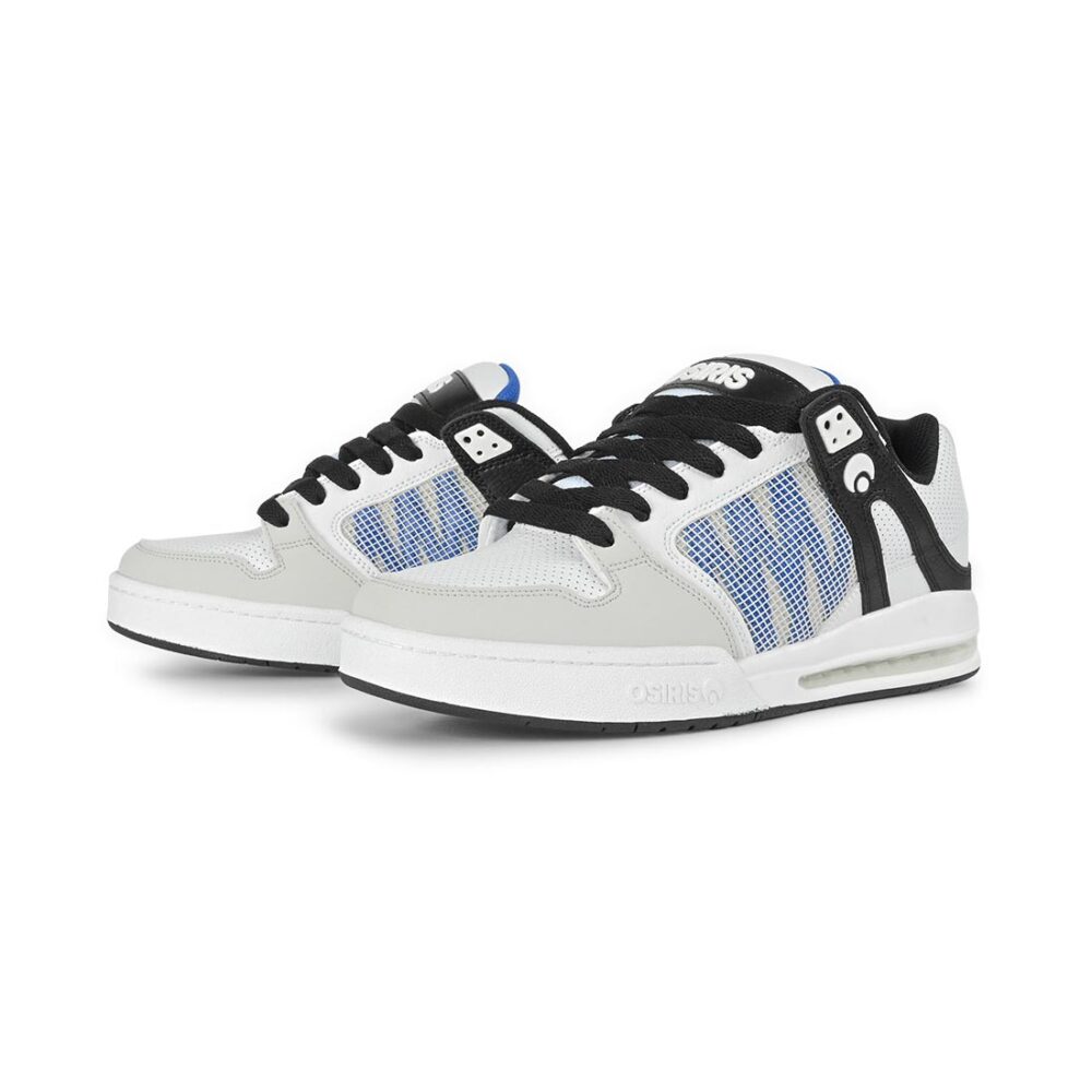 Osiris Pixel Skate Shoes - White/Black/Blue