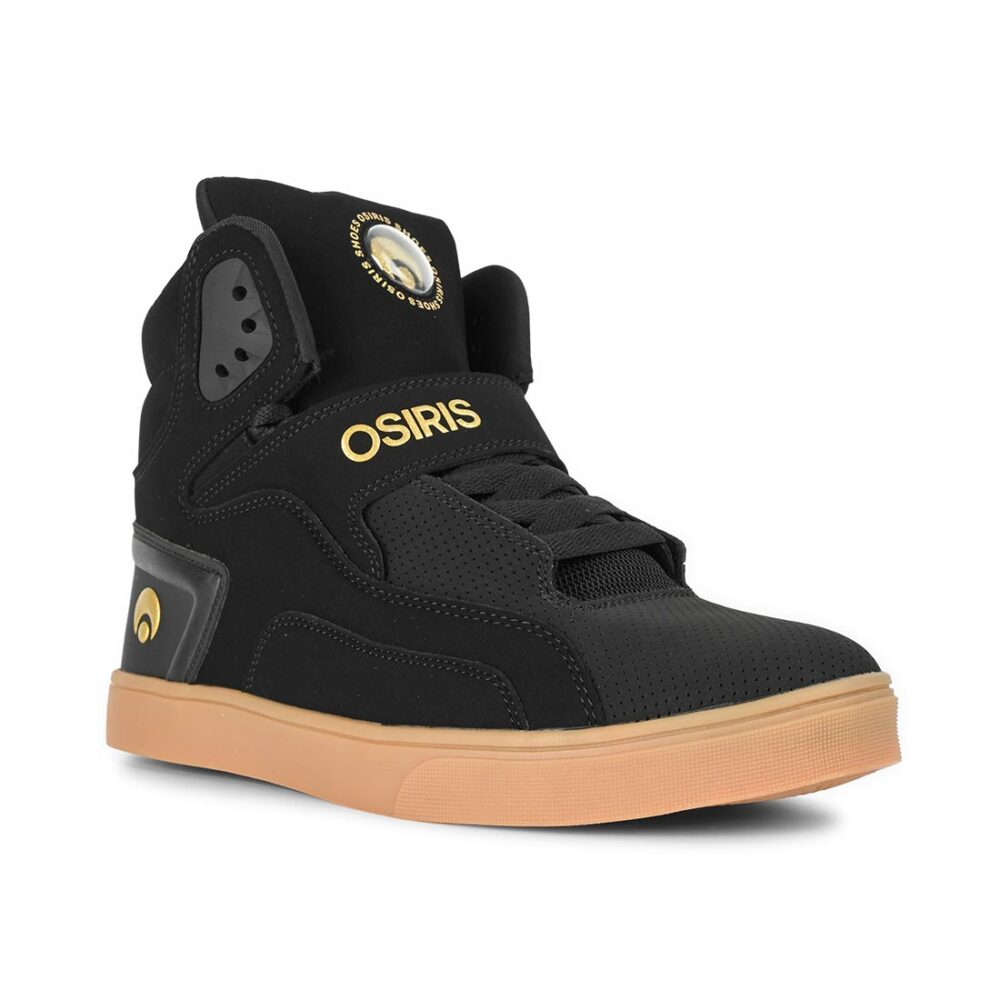 Osiris Rize Ultra High-Top Shoes - Black/Gold/Gum