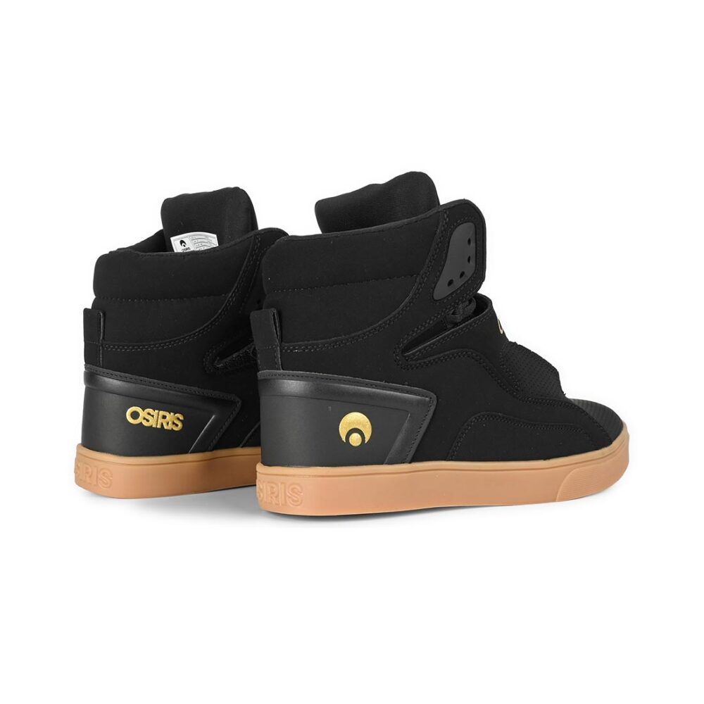 Osiris Rize Ultra High-Top Shoes - Black/Gold/Gum