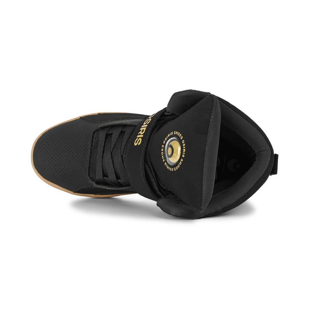 Osiris Rize Ultra High-Top Shoes - Black/Gold/Gum