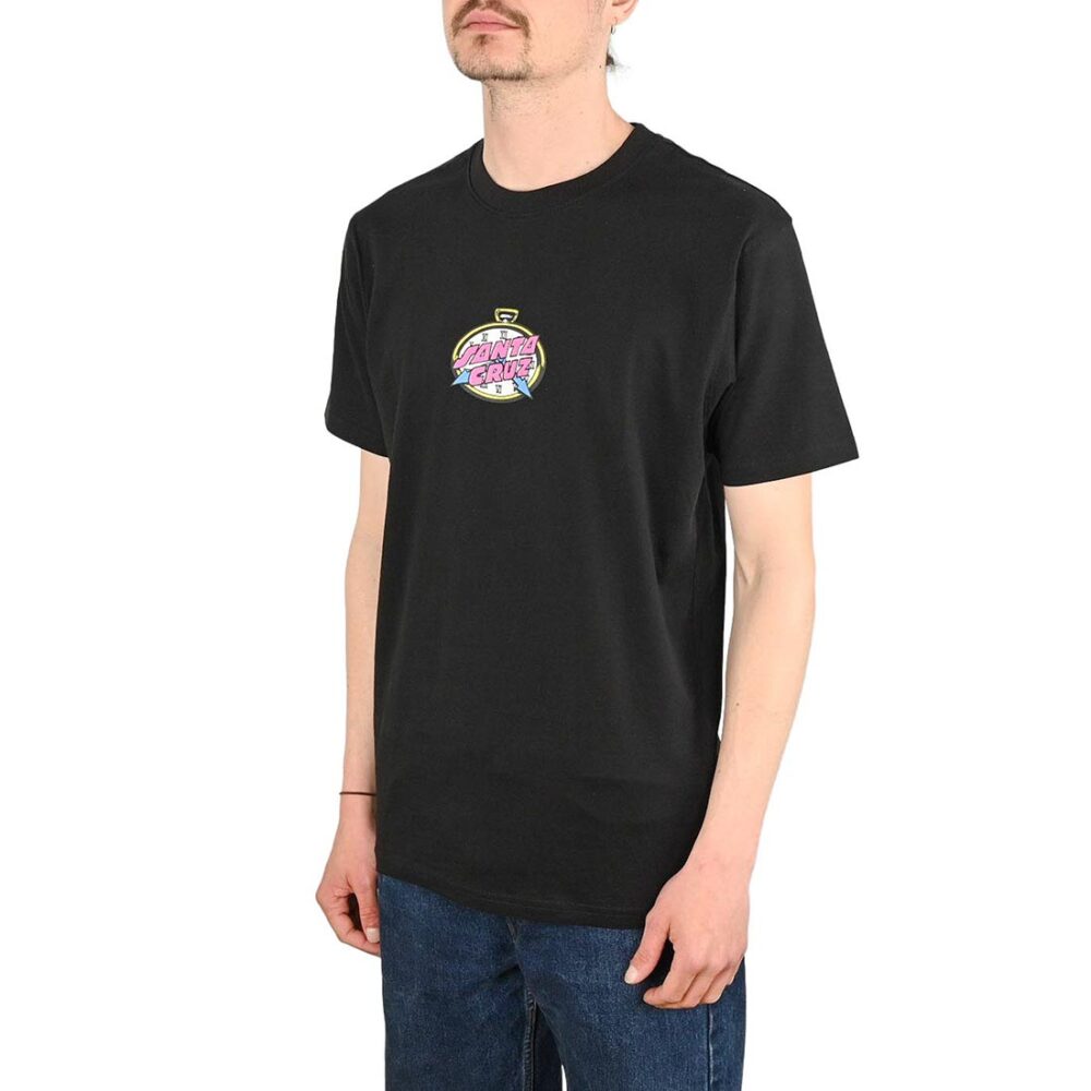 Santa Cruz Grabke Clock Dot Front S/S T-Shirt - Black