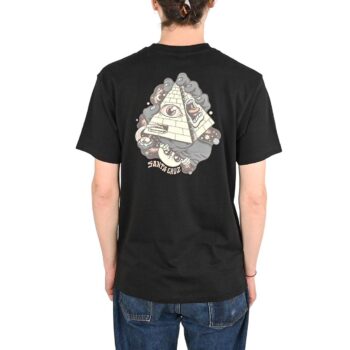 Santa Cruz Knibbs Invasion Hand Strip S/S T-Shirt - Black