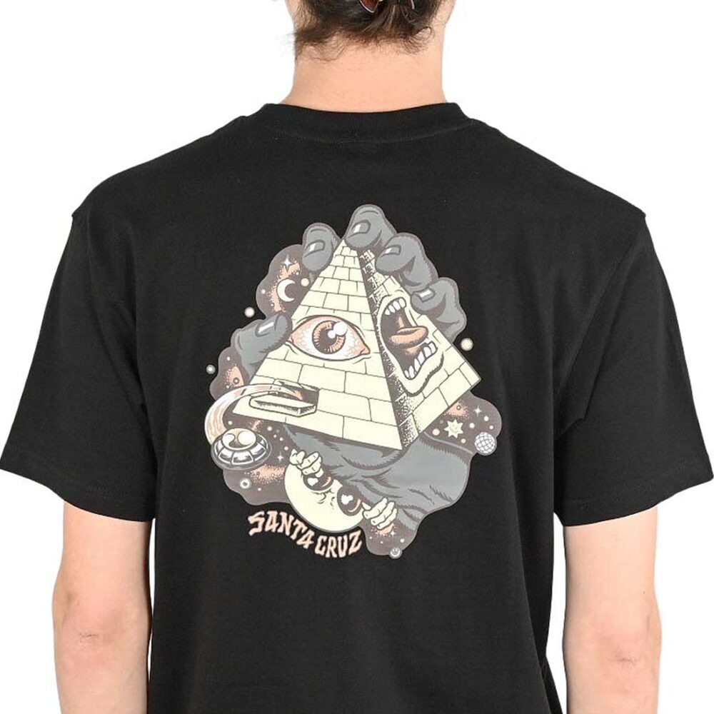 Santa Cruz Knibbs Invasion Hand Strip S/S T-Shirt - Black